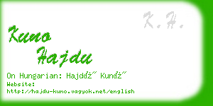 kuno hajdu business card
