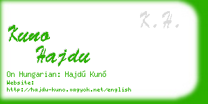 kuno hajdu business card
